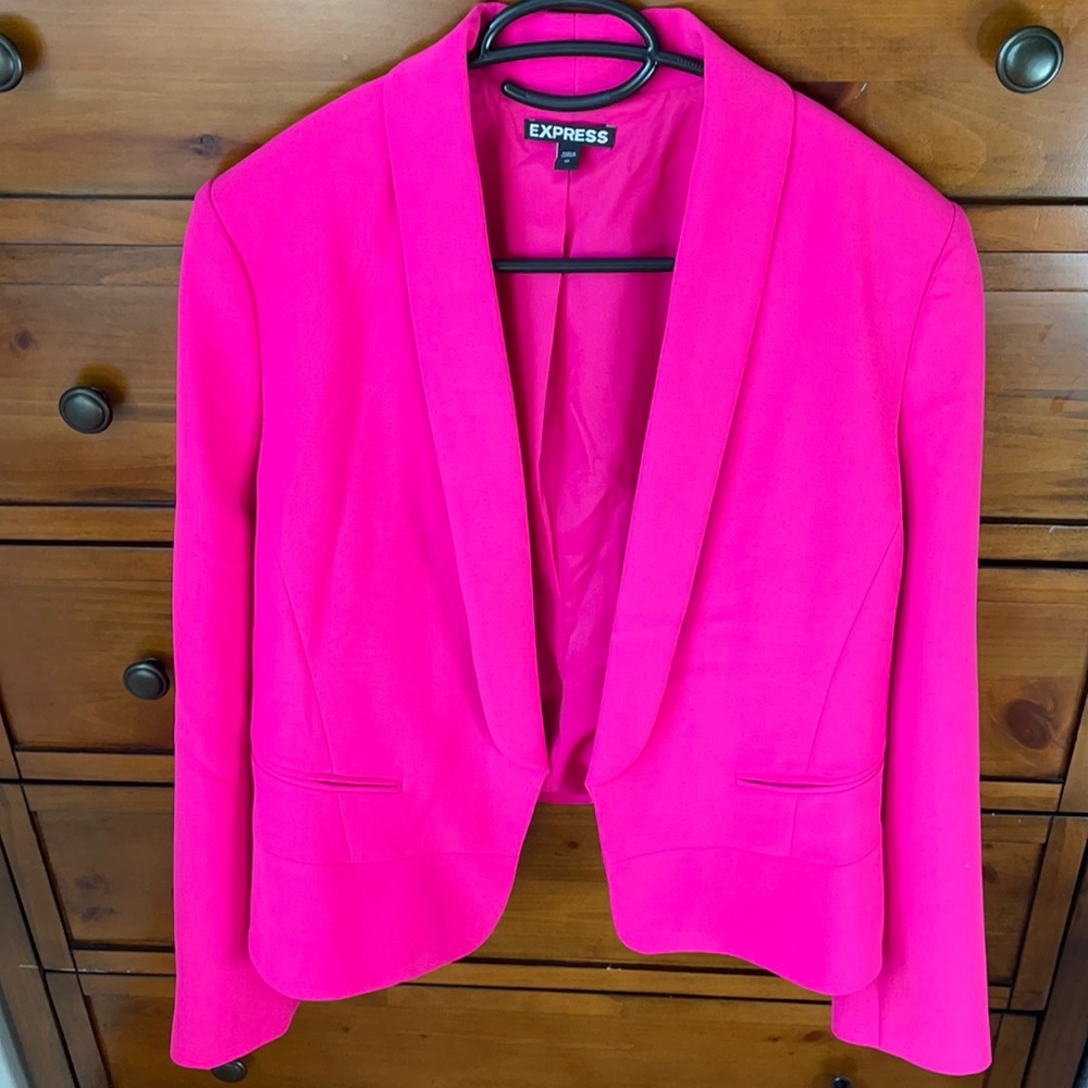 Express Women’s Hot Pink Crepe blazer brand new never worn size 10